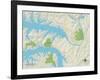 Political Map of Lake Ozark, MO-null-Framed Art Print