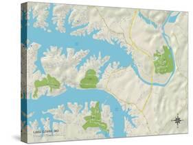 Political Map of Lake Ozark, MO-null-Stretched Canvas