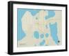 Political Map of Lake Placid, FL-null-Framed Art Print