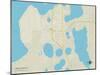 Political Map of Lake Placid, FL-null-Mounted Art Print