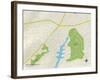 Political Map of Lake San Marcos, CA-null-Framed Art Print
