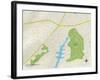 Political Map of Lake San Marcos, CA-null-Framed Art Print