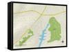 Political Map of Lake San Marcos, CA-null-Framed Stretched Canvas