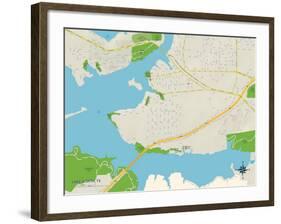 Political Map of Lake Worth, TX-null-Framed Art Print