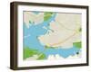 Political Map of Lake Worth, TX-null-Framed Art Print