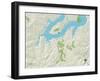 Political Map of Lakeway, TX-null-Framed Art Print