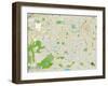 Political Map of Lakewood, CO-null-Framed Art Print