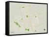 Political Map of Lamesa, TX-null-Framed Stretched Canvas