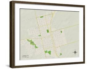 Political Map of Lamesa, TX-null-Framed Art Print