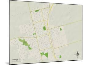 Political Map of Lamesa, TX-null-Mounted Art Print