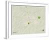 Political Map of Lampasas, TX-null-Framed Art Print