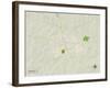 Political Map of Lampasas, TX-null-Framed Art Print