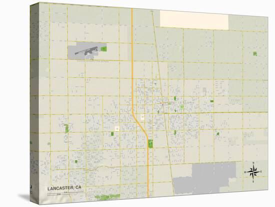 Political Map of Lancaster, CA-null-Stretched Canvas