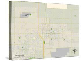Political Map of Lancaster, CA-null-Stretched Canvas