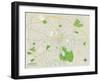 Political Map of Lancaster, PA-null-Framed Art Print