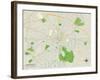 Political Map of Lancaster, PA-null-Framed Art Print