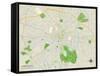 Political Map of Lancaster, PA-null-Framed Stretched Canvas