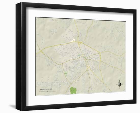 Political Map of Lancaster, SC-null-Framed Art Print