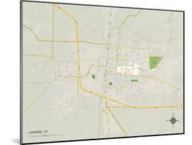 Political Map of Laramie, WY-null-Mounted Art Print