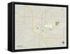 Political Map of Laramie, WY-null-Framed Stretched Canvas