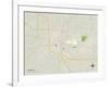 Political Map of Laramie, WY-null-Framed Art Print