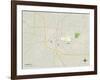 Political Map of Laramie, WY-null-Framed Art Print