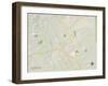 Political Map of Las Cruces, NM-null-Framed Art Print