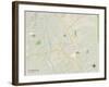 Political Map of Las Cruces, NM-null-Framed Art Print