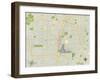 Political Map of Las Vegas, NV-null-Framed Art Print