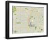 Political Map of Las Vegas, NV-null-Framed Art Print