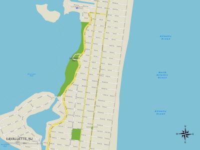 Map Of Lavallette Nj Political Map Of Lavallette, Nj' Posters | Allposters.com