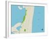 Political Map of Lavallette, NJ-null-Framed Art Print