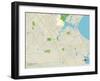 Political Map of League City, TX-null-Framed Art Print