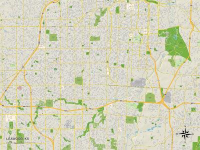 'Political Map of Leawood, KS' Poster  AllPosters.com