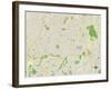 Political Map of Leawood, KS-null-Framed Art Print