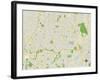 Political Map of Leawood, KS-null-Framed Art Print