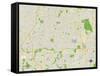 Political Map of Leawood, KS-null-Framed Stretched Canvas