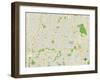 Political Map of Leawood, KS-null-Framed Art Print