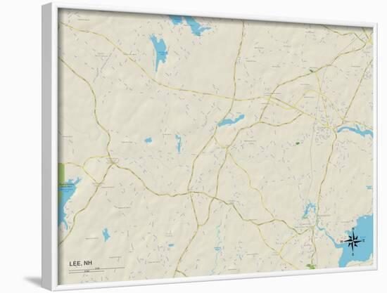 Political Map of Lee, NH-null-Framed Art Print