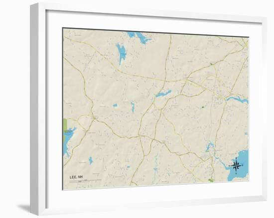 Political Map of Lee, NH-null-Framed Art Print