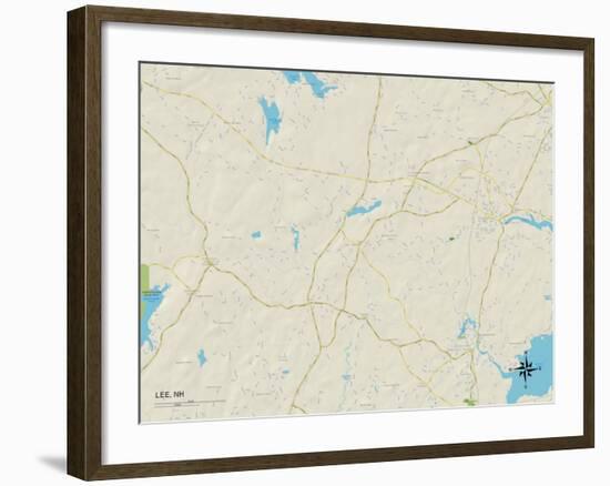 Political Map of Lee, NH-null-Framed Art Print