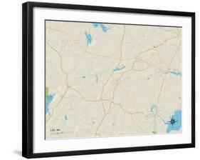 Political Map of Lee, NH-null-Framed Art Print