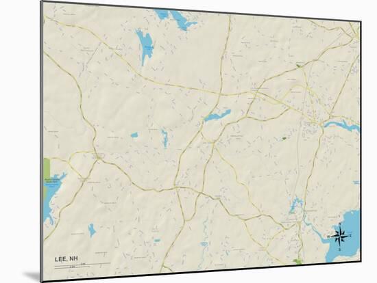 Political Map of Lee, NH-null-Mounted Art Print