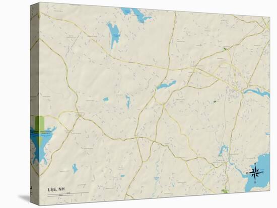 Political Map of Lee, NH-null-Stretched Canvas