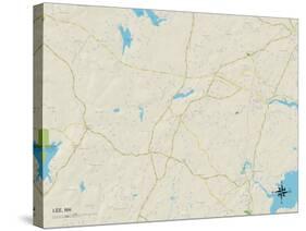 Political Map of Lee, NH-null-Stretched Canvas