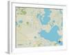 Political Map of Leesburg, FL-null-Framed Art Print