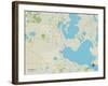 Political Map of Leesburg, FL-null-Framed Art Print