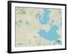 Political Map of Leesburg, FL-null-Framed Art Print