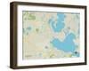 Political Map of Leesburg, FL-null-Framed Art Print