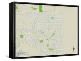 Political Map of Lehigh Acres, FL-null-Framed Stretched Canvas